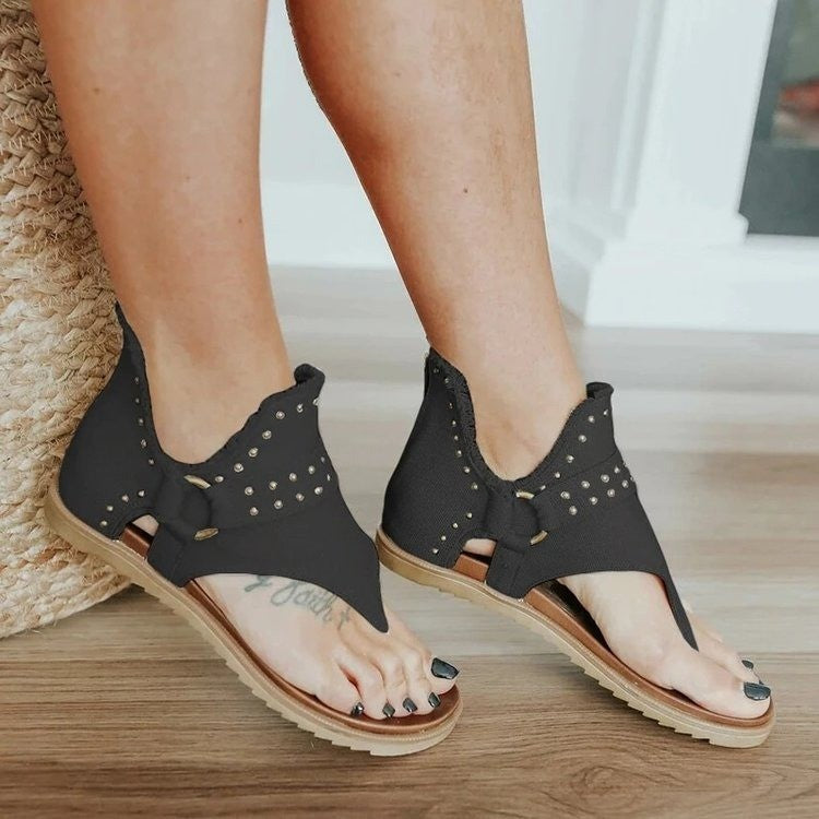 Metal Stud Flip-flop Roman Sandals