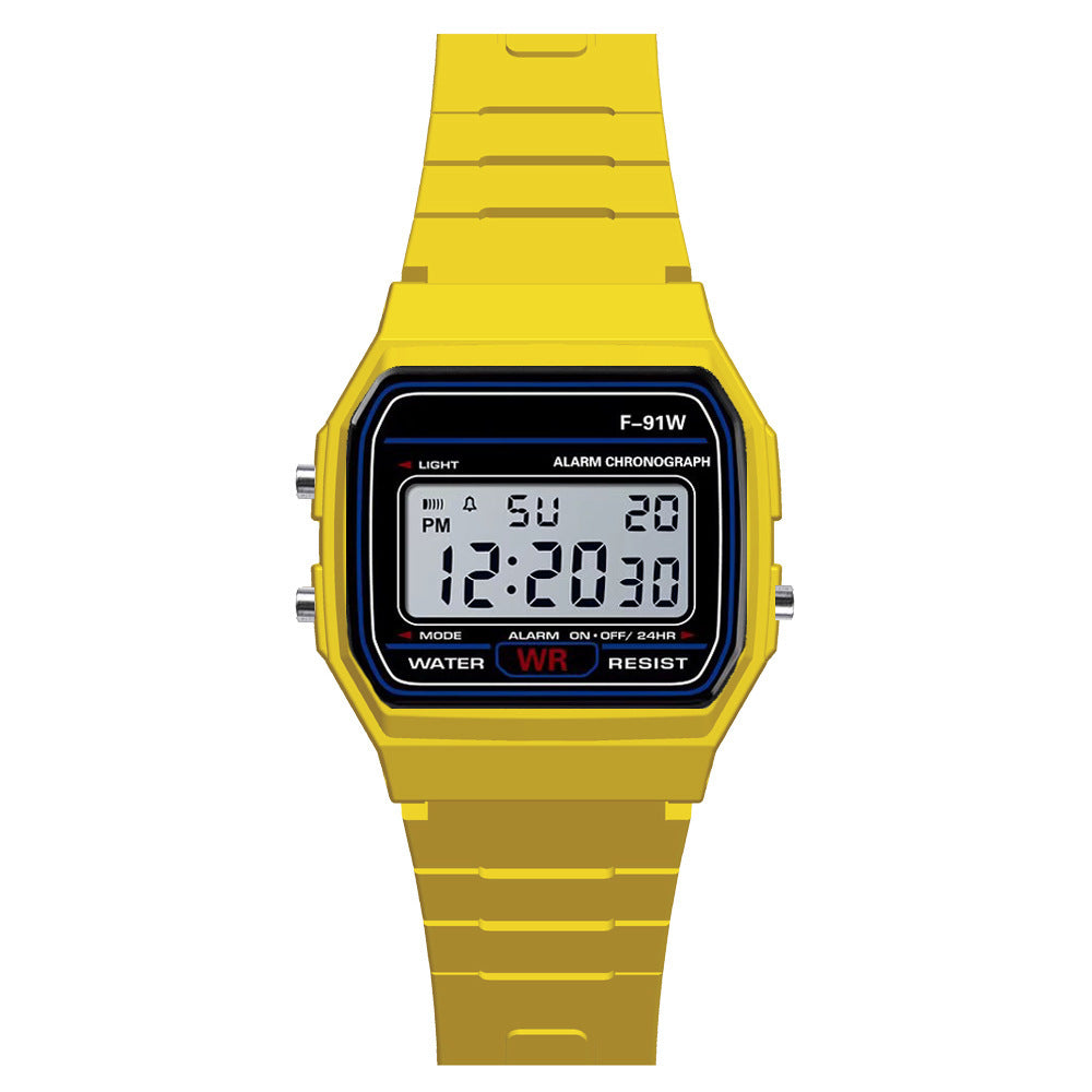 Digital Display Waterproof Round Watch  Children Electronic Watch