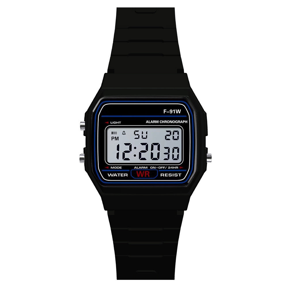 Digital Display Waterproof Round Watch  Children Electronic Watch