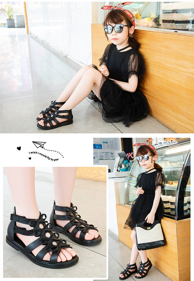 Summer New Foreign Style Girls'' Princess Shoes Middle School