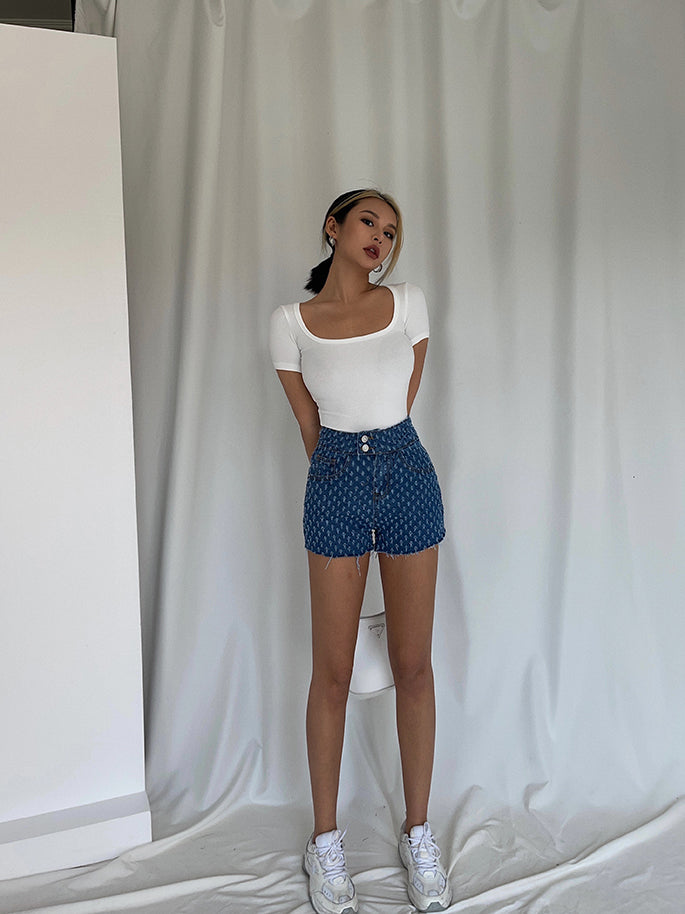 Hot Girl High Waist And Long Legs A-String Pants