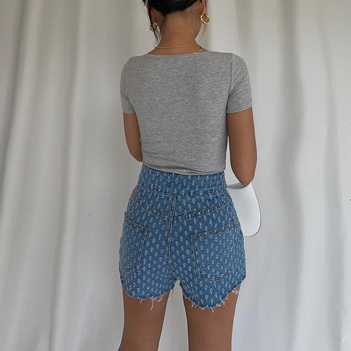 Hot Girl High Waist And Long Legs A-String Pants