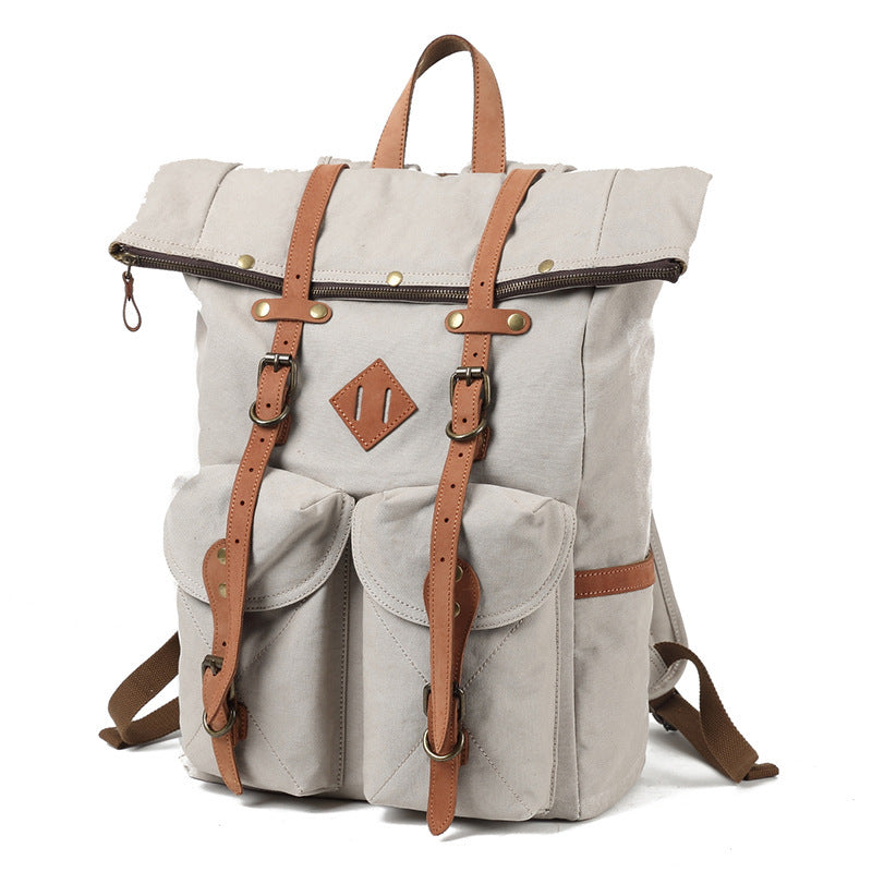 Wax Oil Canvas Backpack Oil Wax Backpack Retro Travel Bag Waterproof Canvas Backpack Travel Backpack Customization