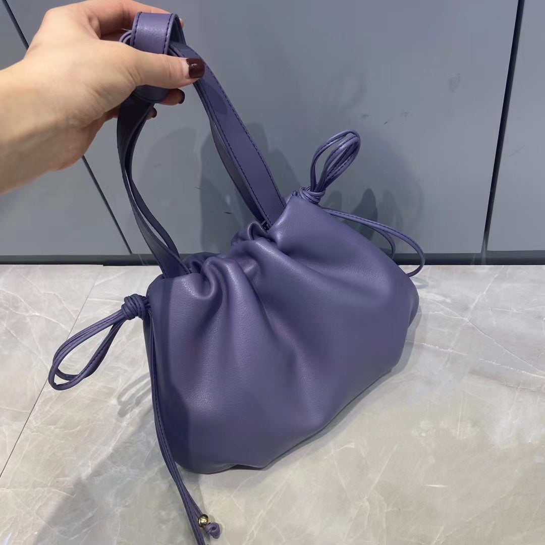 Cowhide Bulb Bag Handle Shoulder Bag