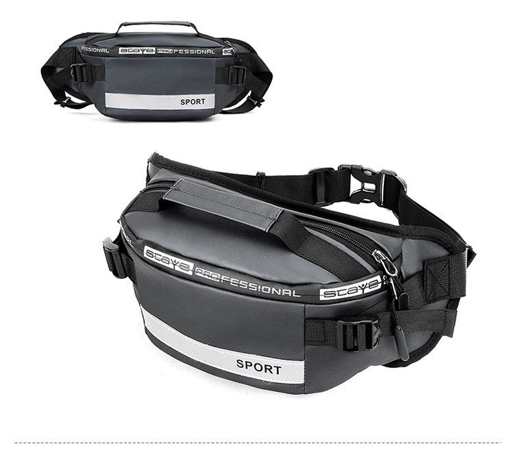 Men's Korean Style Multi-layer Large Capacity Waterproof Nylon Belt Bag