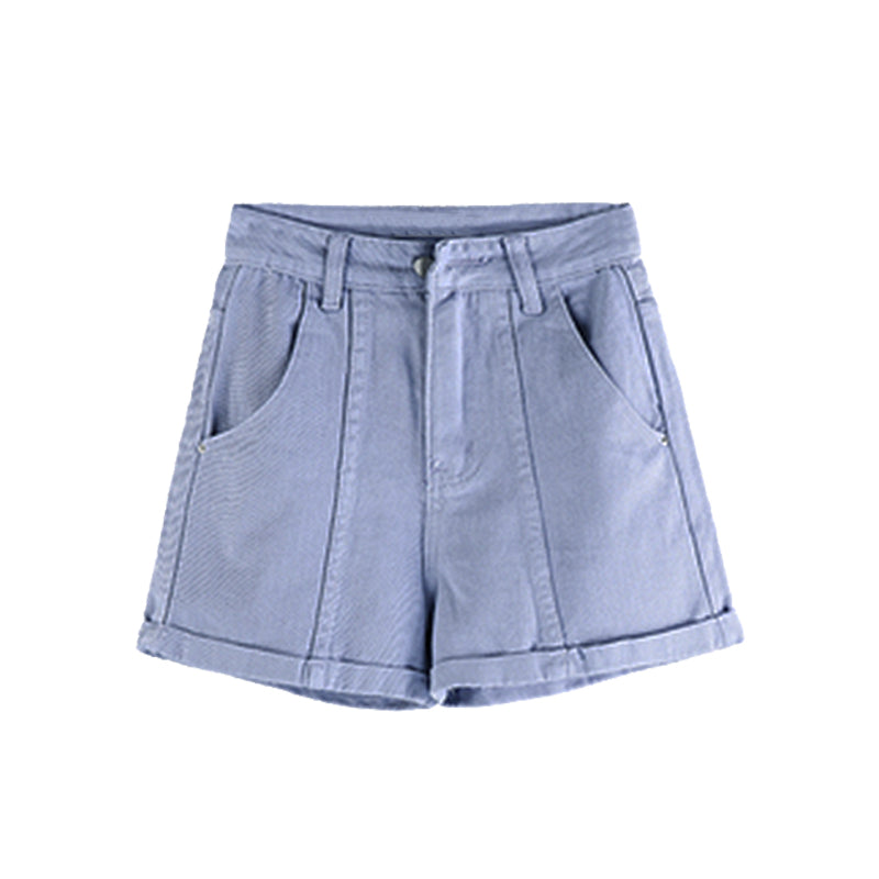 Summer Women's High Waist Loose Hot Pants Wide Legs