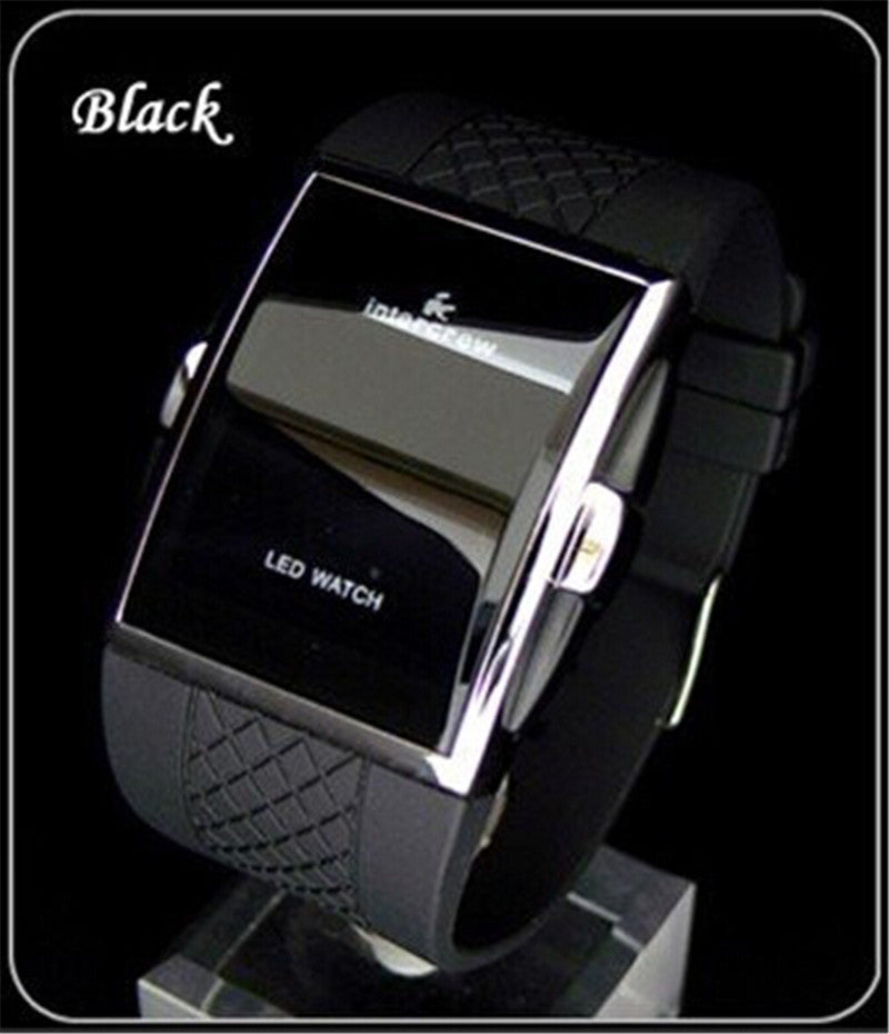 Electronic Watch Male Led Silicone Square Korean Student Sports