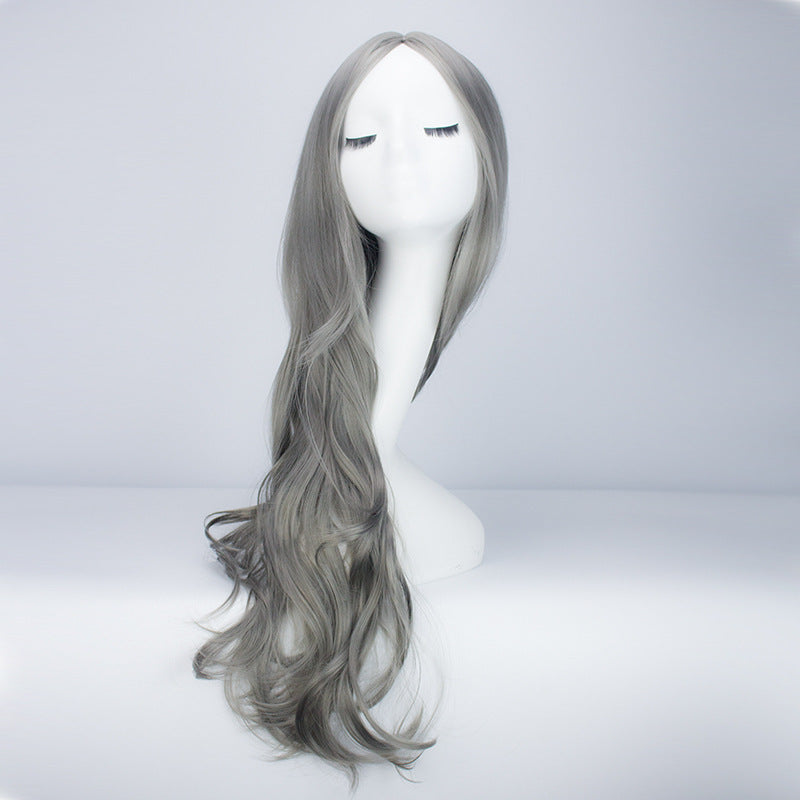 Chemical Fiber Wig, Long Curly Hair, Wavy Centered Bangs