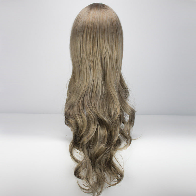 Chemical Fiber Wig, Long Curly Hair, Wavy Centered Bangs