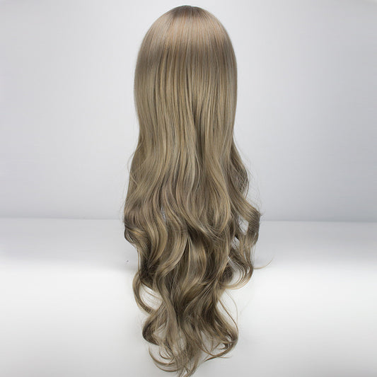 Chemical Fiber Wig, Long Curly Hair, Wavy Centered Bangs
