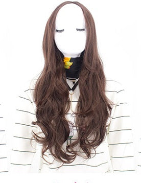 Chemical Fiber Wig, Long Curly Hair, Wavy Centered Bangs