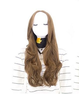 Chemical Fiber Wig, Long Curly Hair, Wavy Centered Bangs