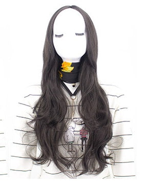 Chemical Fiber Wig, Long Curly Hair, Wavy Centered Bangs