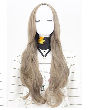 Chemical Fiber Wig, Long Curly Hair, Wavy Centered Bangs