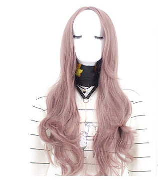 Chemical Fiber Wig, Long Curly Hair, Wavy Centered Bangs