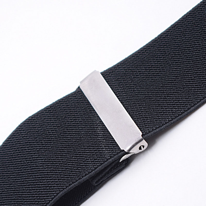 Black Men's 4 Clip Strap 5CM Widened Strap Clip