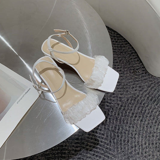 New Open-toe Sandals Women's Thick Heel High Heels