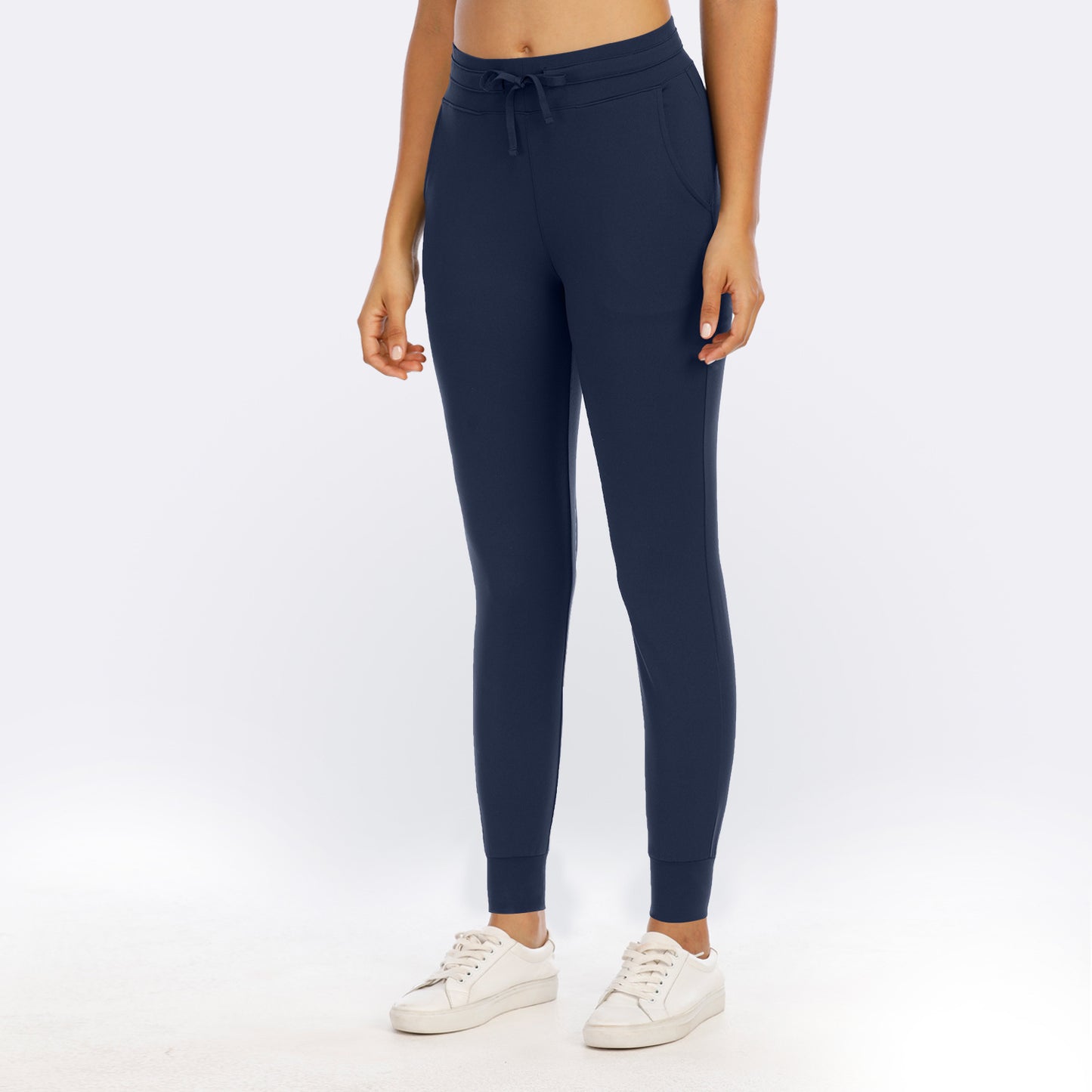 Women's Pocket High Waist Nylon Trousers