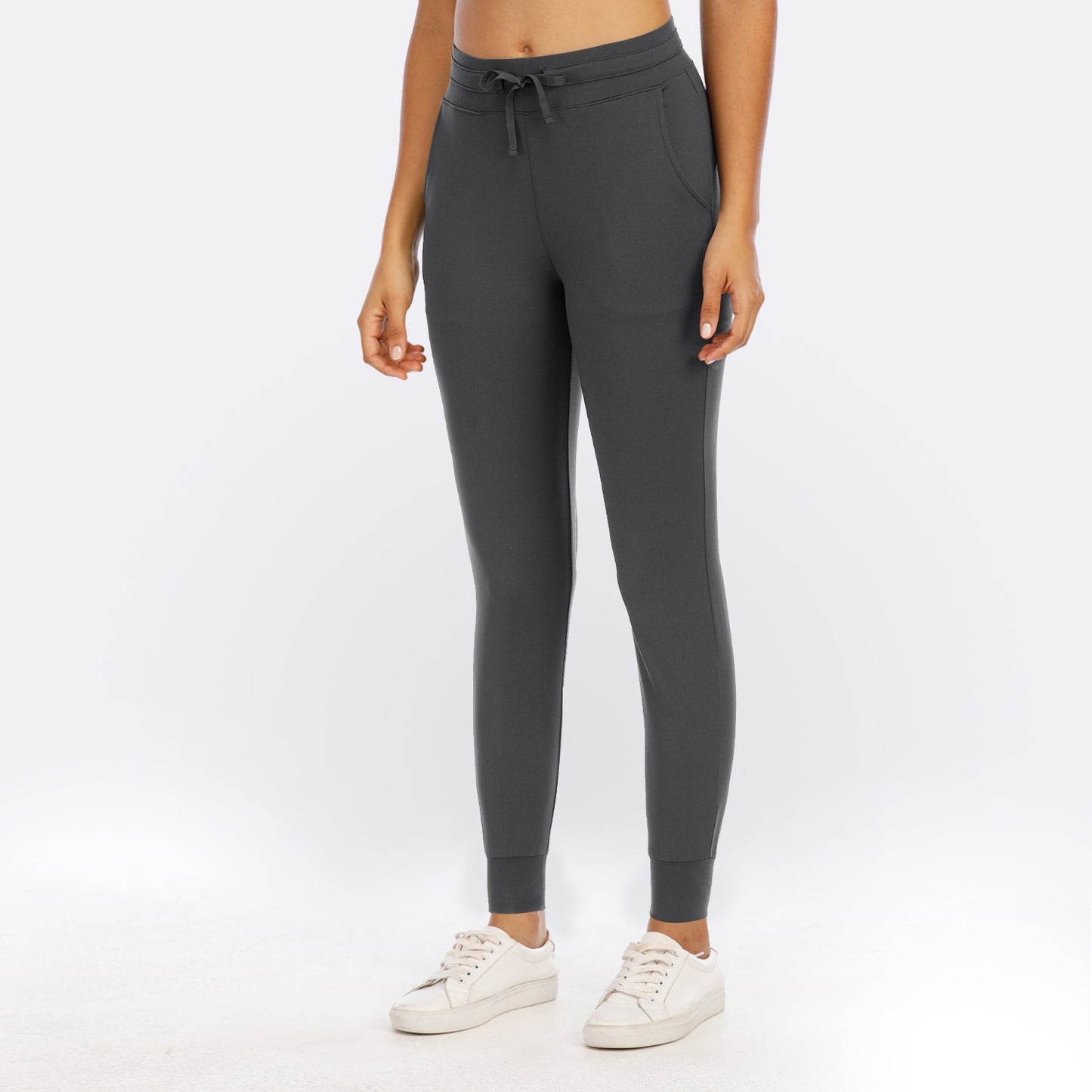 Women's Pocket High Waist Nylon Trousers
