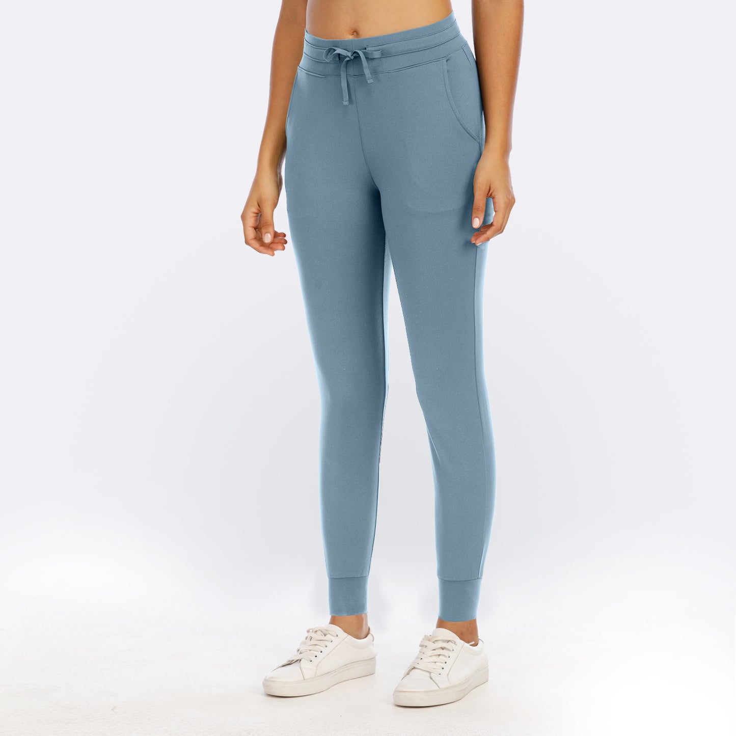 Women's Pocket High Waist Nylon Trousers