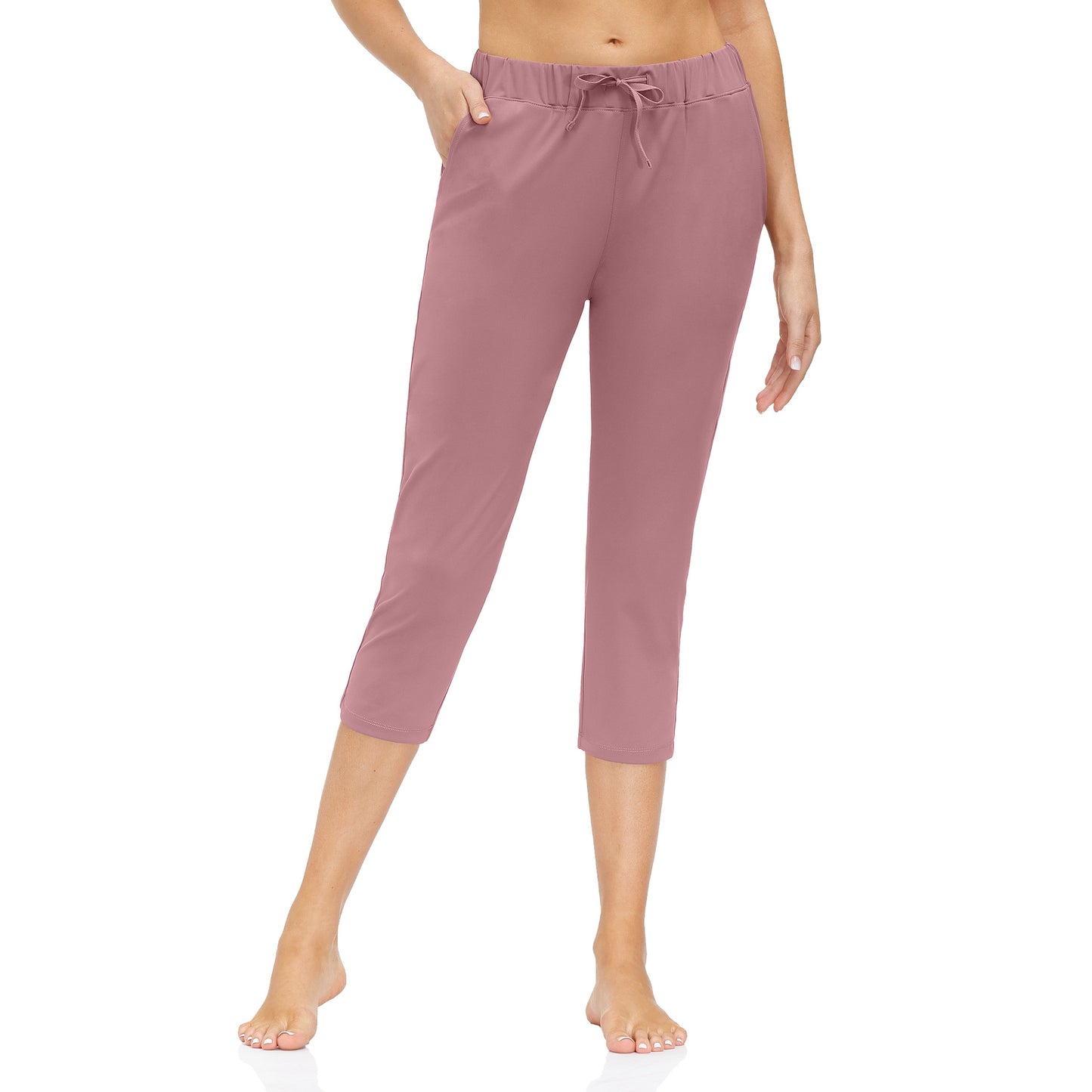 Women's Tight-fitting Yoga Pants Pocket Low-rise Cropped Trousers