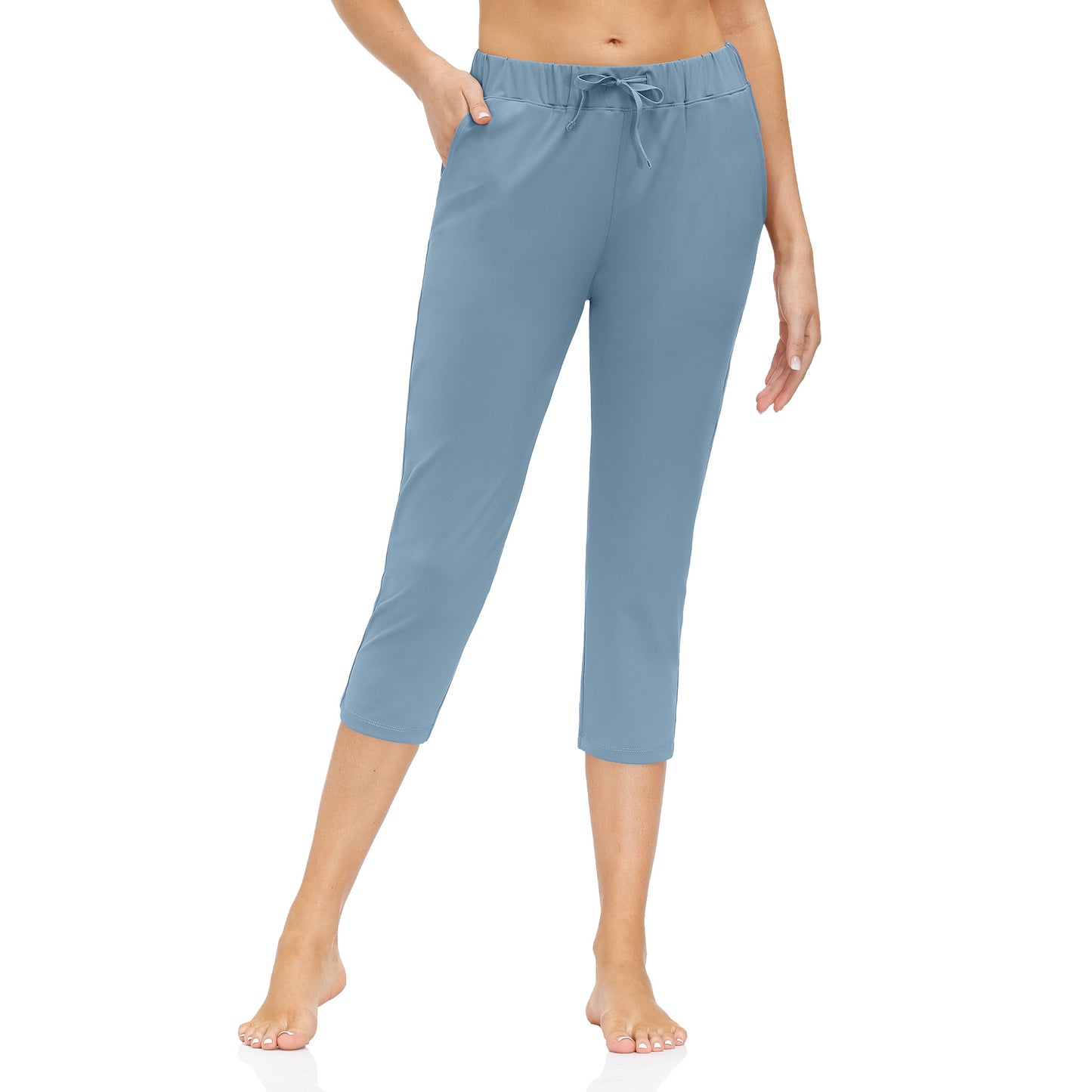 Women's Tight-fitting Yoga Pants Pocket Low-rise Cropped Trousers