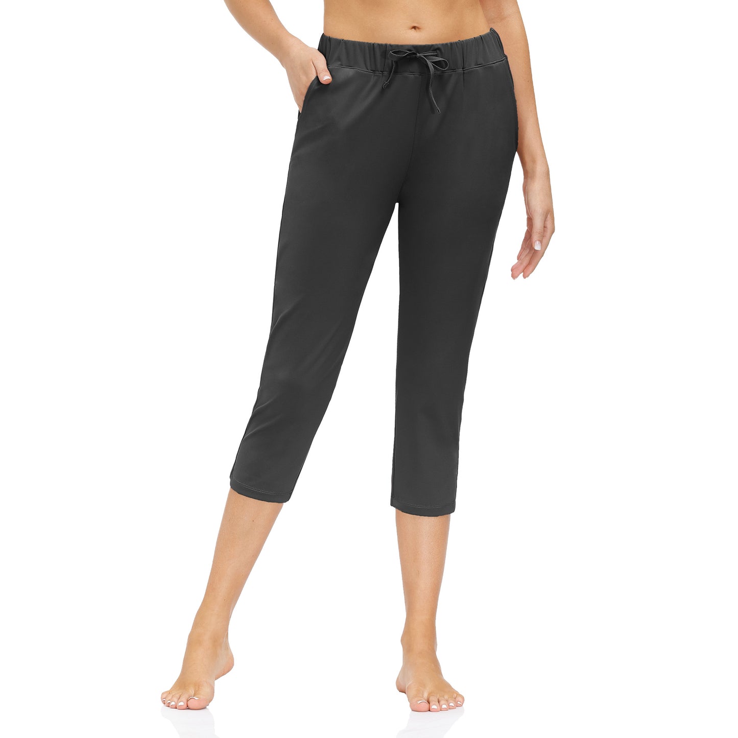Women's Tight-fitting Yoga Pants Pocket Low-rise Cropped Trousers