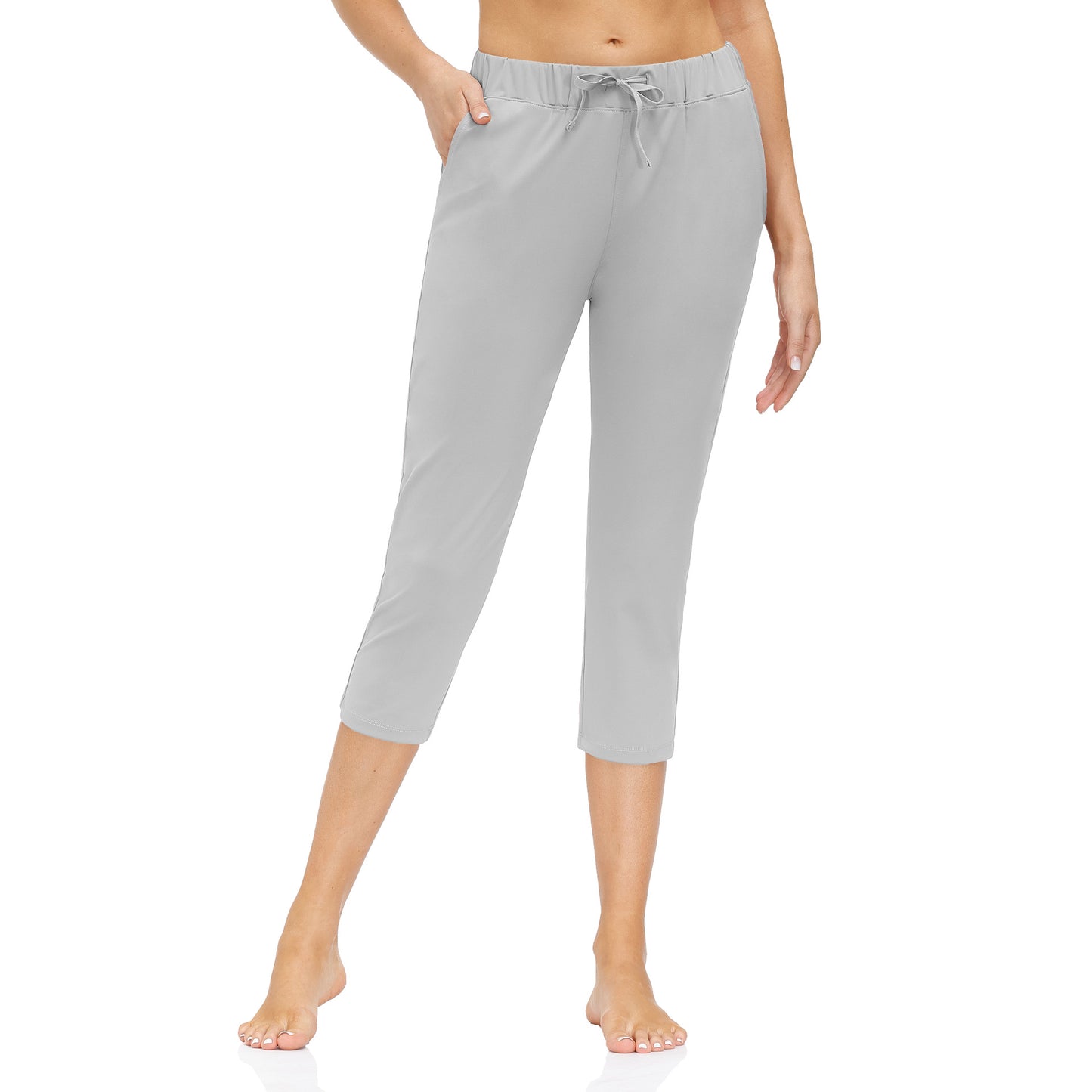 Women's Tight-fitting Yoga Pants Pocket Low-rise Cropped Trousers