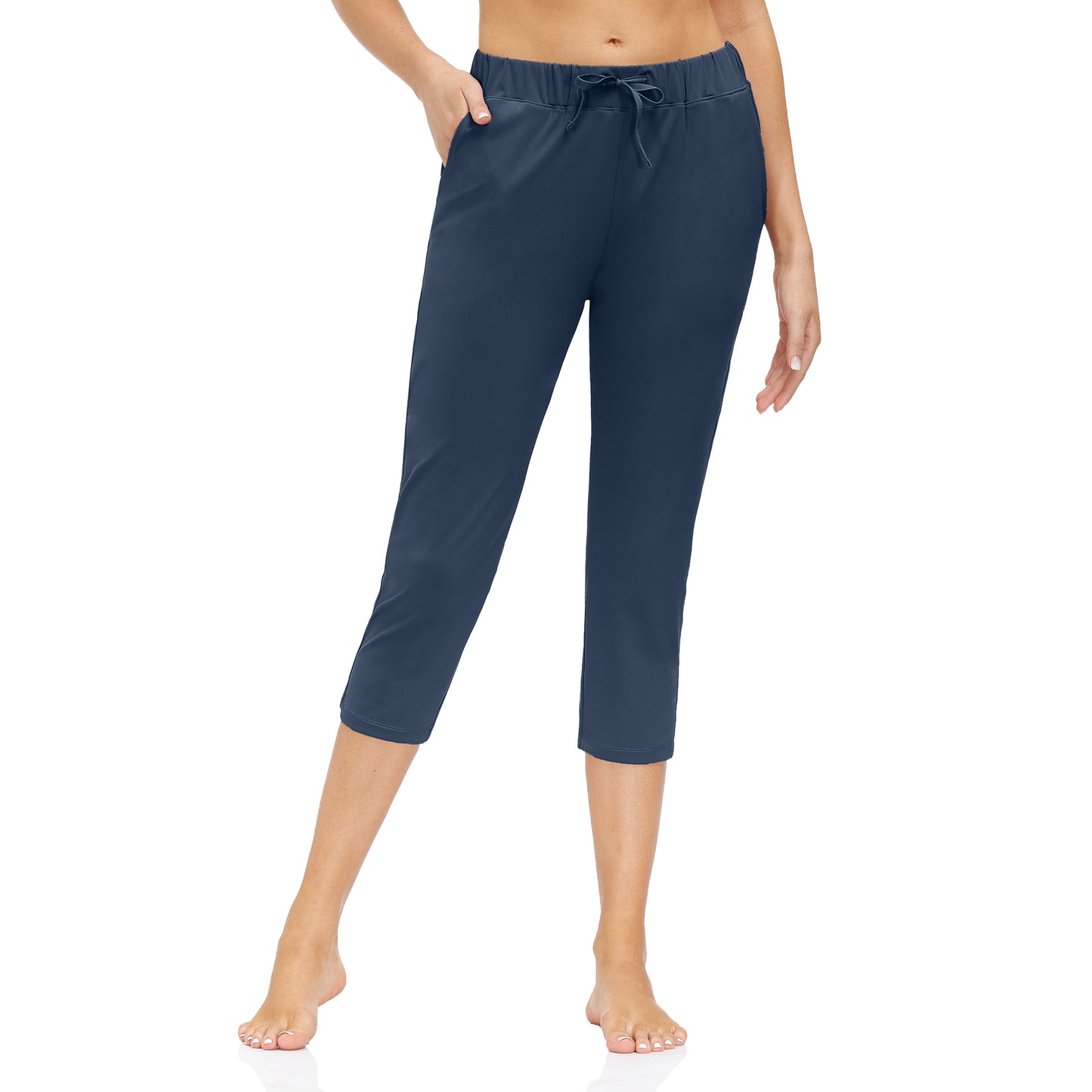 Women's Tight-fitting Yoga Pants Pocket Low-rise Cropped Trousers