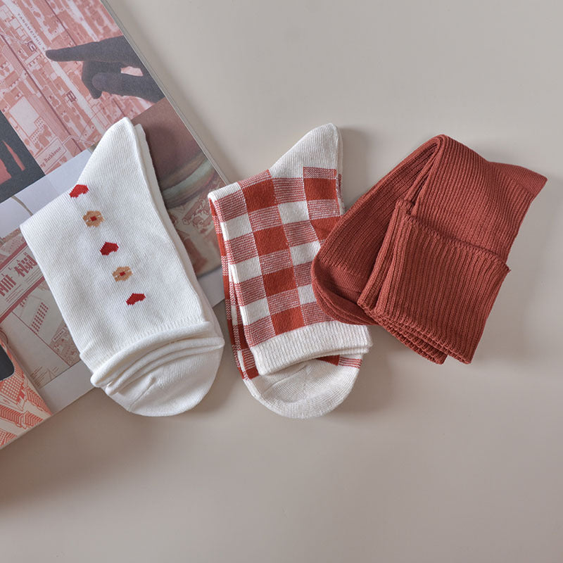 Pairs Of Peach Series Japanese Cartoon Socks Cute Girl Fruit Socks