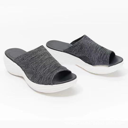 Plus Size Kvinders Sko Sommer Komfort Casual Sportssandaler Kvinders Kilehælsstrandsandaler