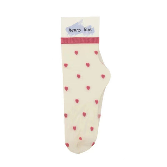 Candy-colored Love Socks, Glass Stockings, Breathable And Thin