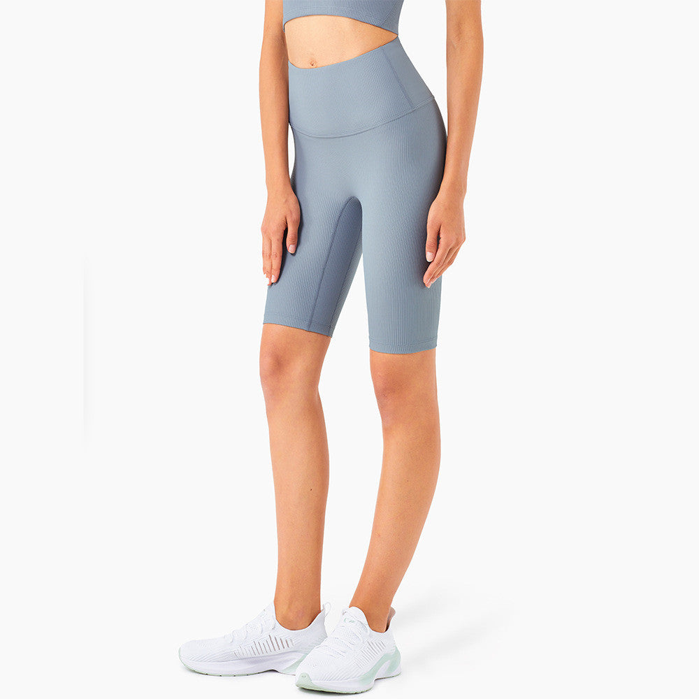 High Waist Peach Hip Yoga Pants European And American Five-point Shorts