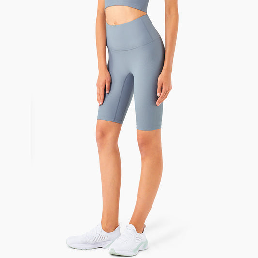 High Waist Peach Hip Yoga Pants European And American Five-point Shorts