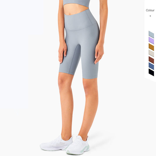 High Waist Peach Hip Yoga Pants European And American Five-point Shorts