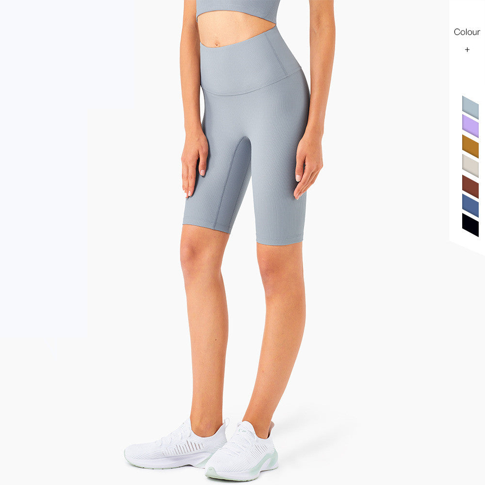High Waist Peach Hip Yoga Pants European And American Five-point Shorts