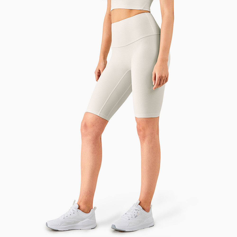 High Waist Peach Hip Yoga Pants European And American Five-point Shorts