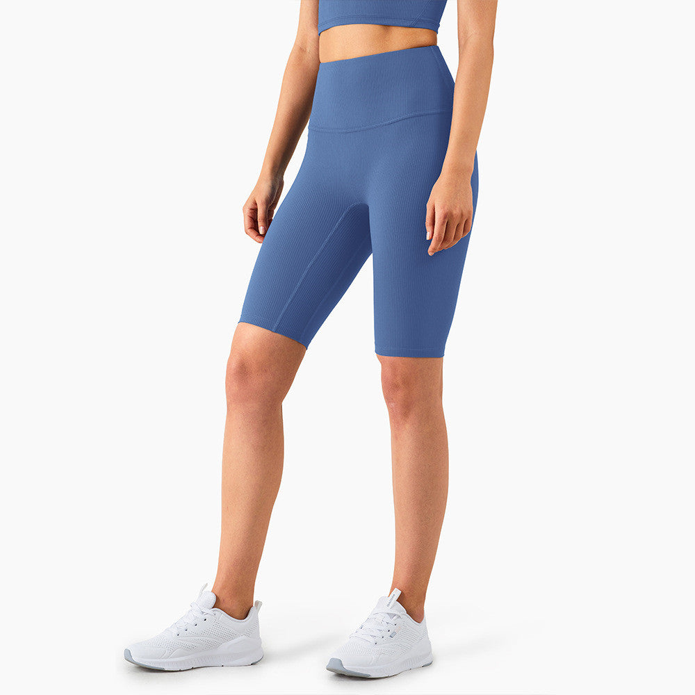 High Waist Peach Hip Yoga Pants European And American Five-point Shorts