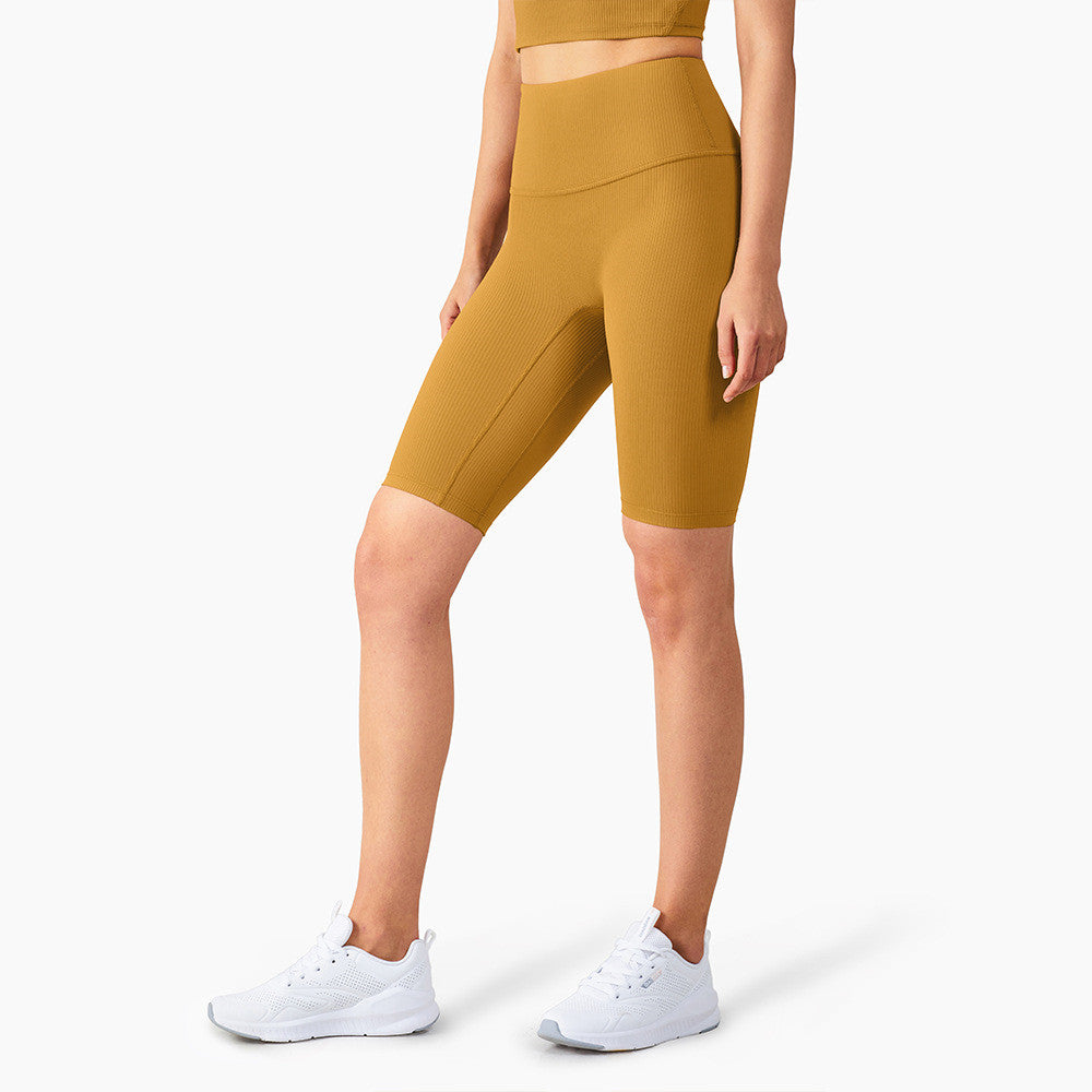 High Waist Peach Hip Yoga Pants European And American Five-point Shorts