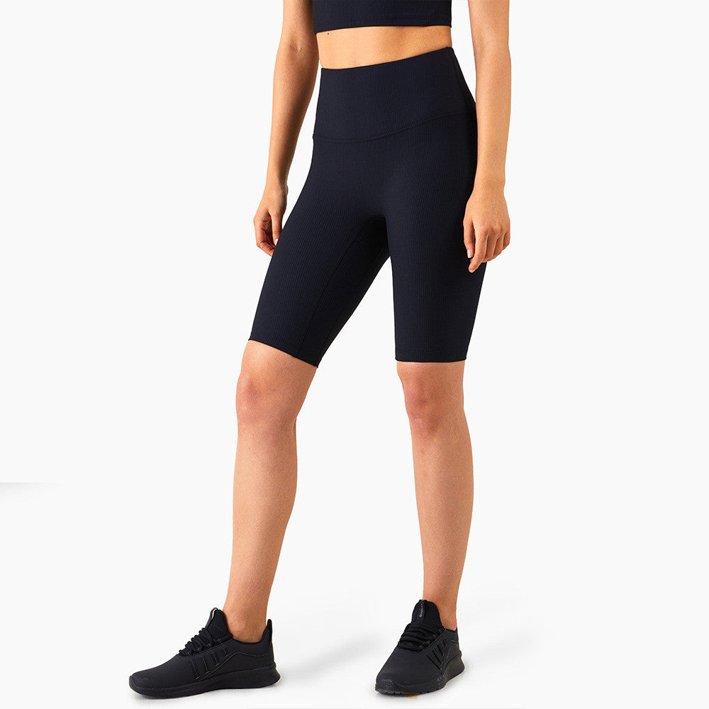High Waist Peach Hip Yoga Pants European And American Five-point Shorts