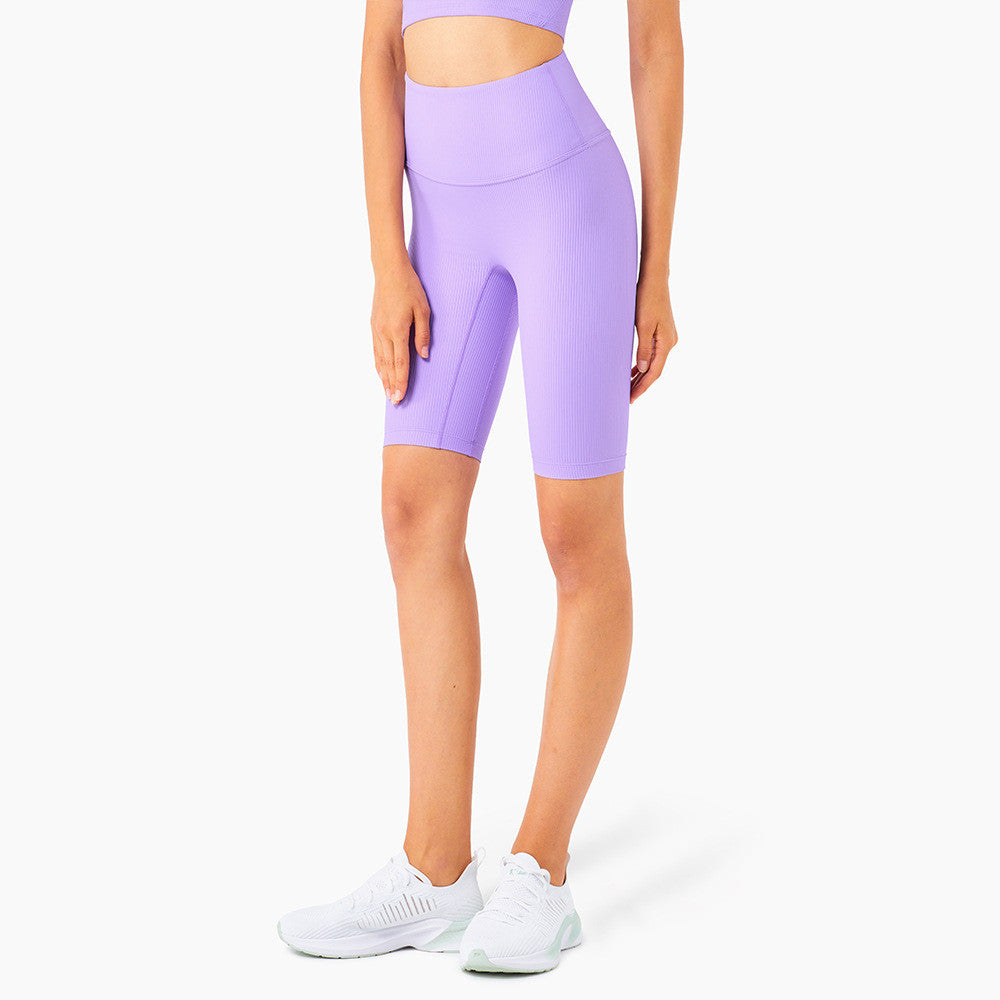 High Waist Peach Hip Yoga Pants European And American Five-point Shorts