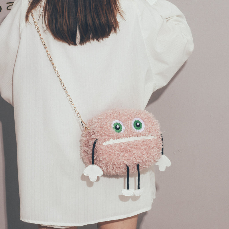 All-Match Plush Messenger Bag Cute And Funny One-Shoulder Chain Bag