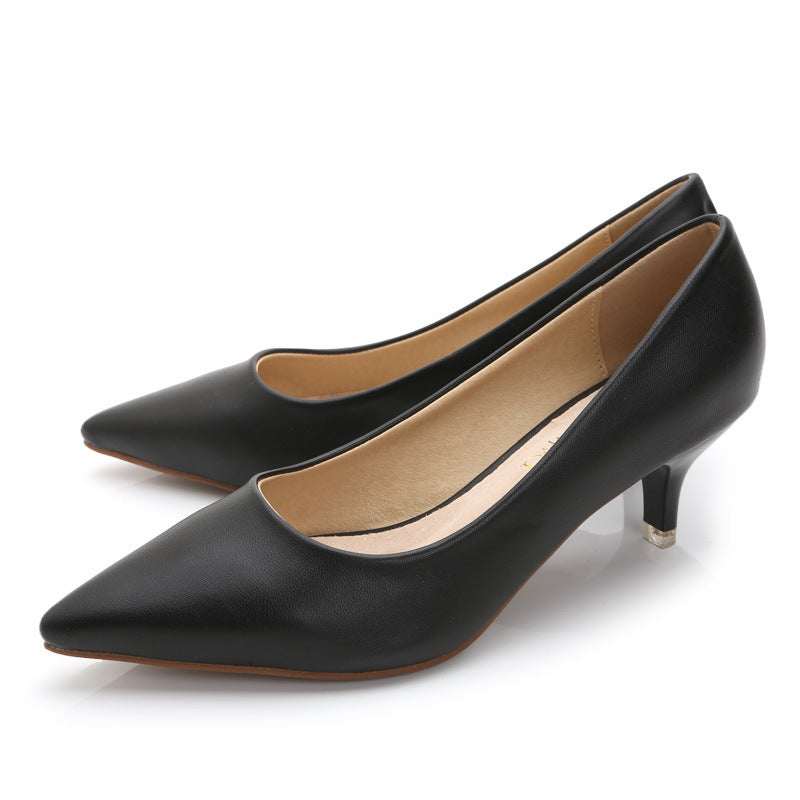 Black Pumps High Heels Flight Attendant Single Shoes