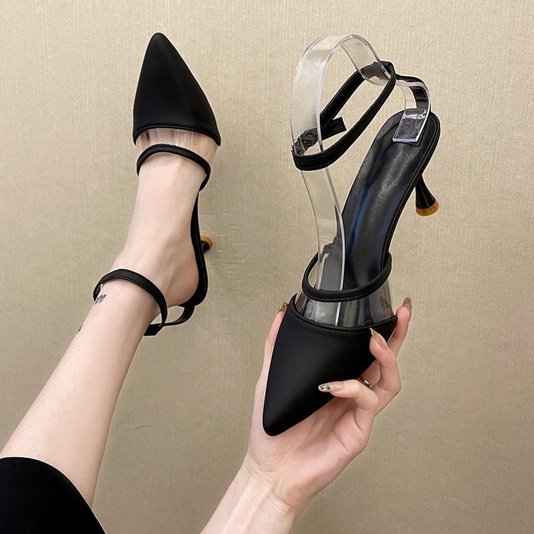 Korean Version Of The Net Red Fashion Pointed Fairy Buckle High Heels Women Wholesale
