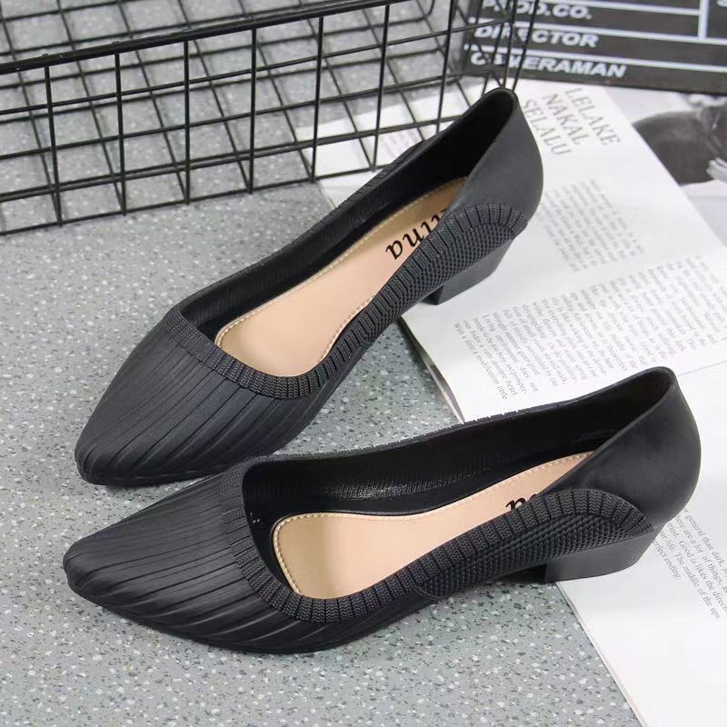 Low-Heel Shell Pattern Professional Women'S Shoes