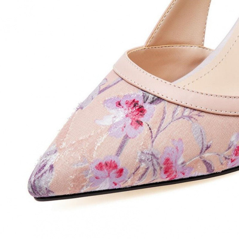 Pointed Shallow Mouth Mid-heel Single Shoes All-match High Heels