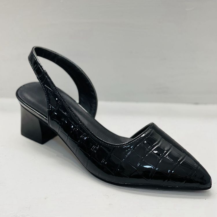 Mid-heel Baotou Sandals With Plaid Chunky Heel