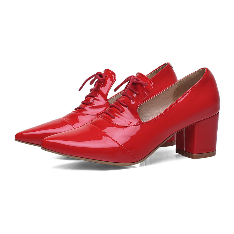 New Foreign Trade High-heeled Thick-heeled Shoes