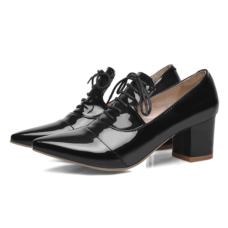 New Foreign Trade High-heeled Thick-heeled Shoes