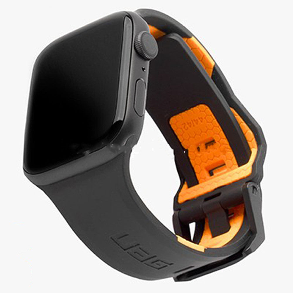 Compatible with Apple, Suitable For IWATCH 38MM 40MM Meteorite Silicone Strap Two-color Green Blue Black Red Yellow